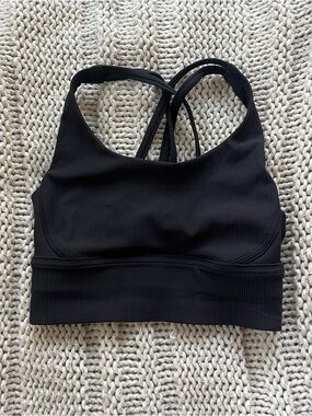 Lululemon Ribbed Longline Energy Bra - Black